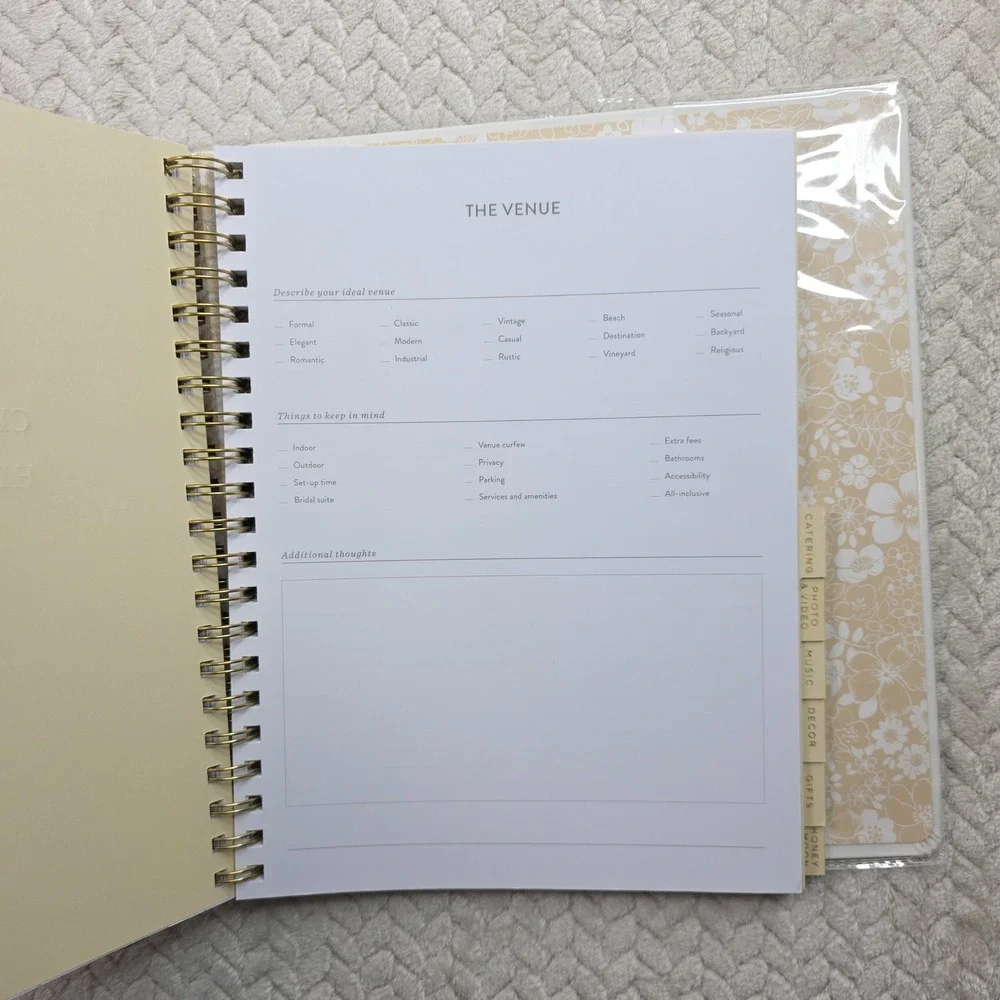 Wedding Planner White Gold Foil For When We Say I Do Organizer NEW Altar'd State